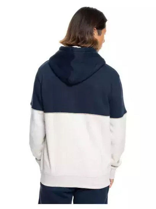 Quiksilver Men's Sweatshirt with Hood and Pockets Blue