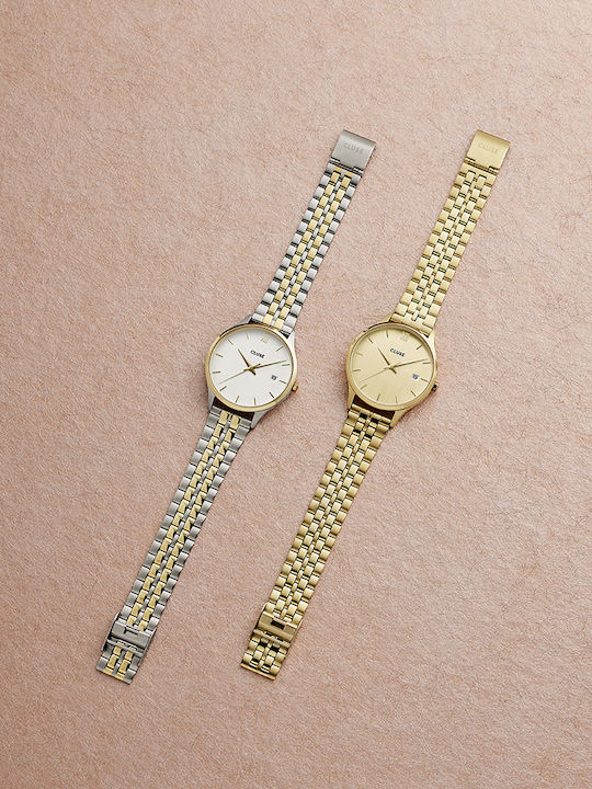 Cluse Minuit Women's Watch with Gold Metal Bracelet