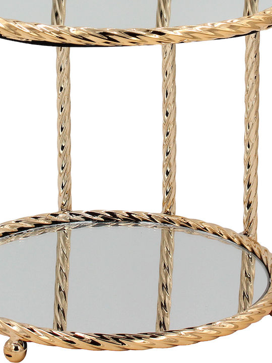 Keskor Metallic Dessert Tower Stand Gold Ø23xY40cm P23xL40xH40cm