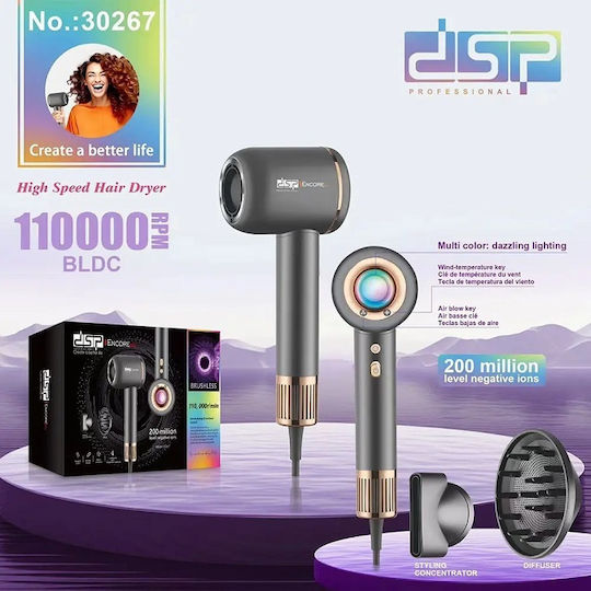 DSP 30267 Uscător de Păr cu Difuzor 1800W