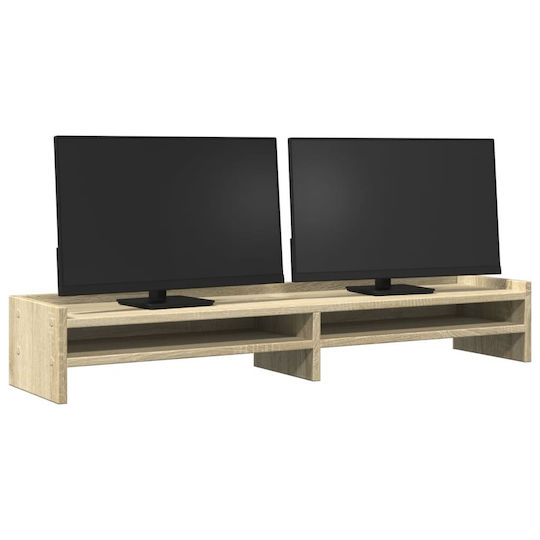 vidaXL Desktop Stand for 2 Monitors Brown (854726)