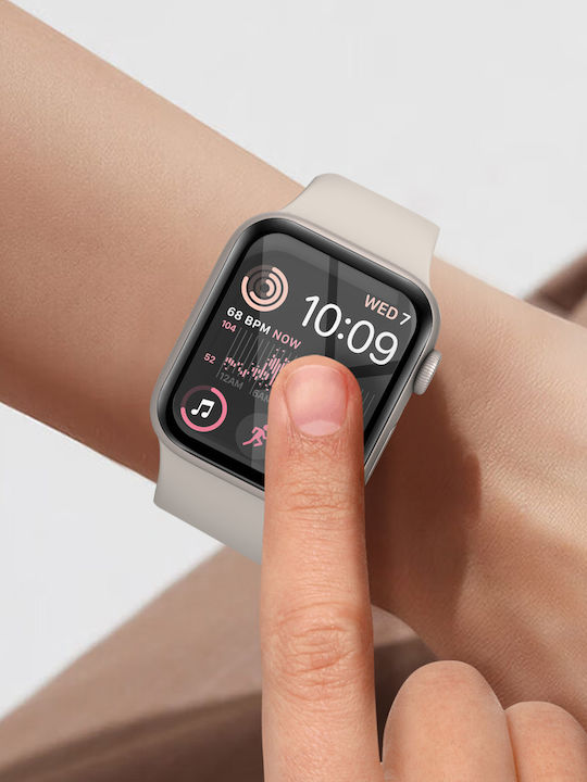 Protector de ecran natural pentru Apple Watch SE 44mm Imak contur negru