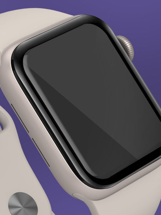 Protector de ecran natural pentru Apple Watch SE 44mm Imak contur negru