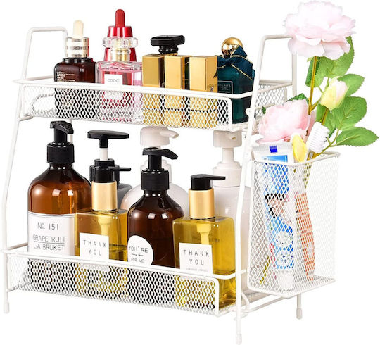 Tabletop Metal Rack 36x32x17cm White