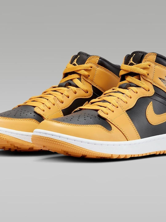 Air  1 Retro High Ανδρικά Αθλητικά Παπούτσια Golf Κίτρινα
