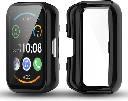 Kompletter Panzerglas Displayschutz Huawei Watch Fit 2 2 Active Schwarz