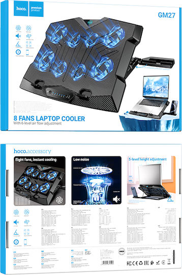 Hoco Cooling Pad for Laptop up to 17" with 8 Fans