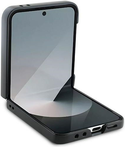 Guess Metal Logo Back Cover Synthetic Leather Brown (Galaxy Z Flip6 / Z Flip7 FE)
