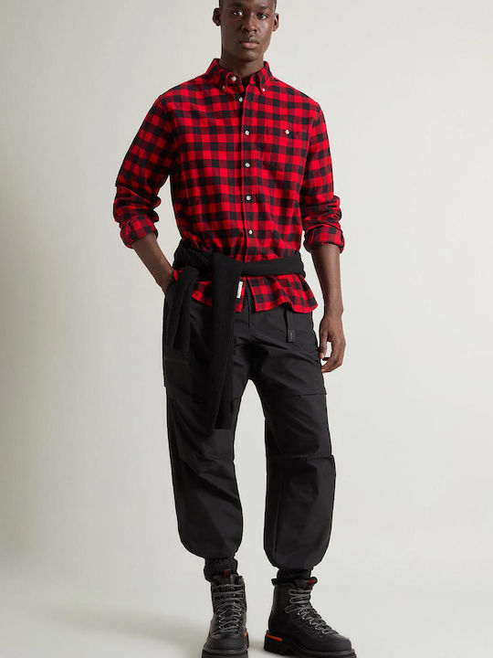 Woolrich Φανελένιο Πουκάμισο Red