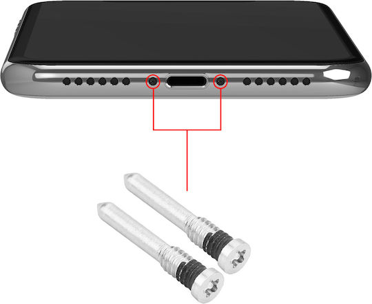 Clappio Set 10 Pentalobe Schrauben Iphone X Befestigungsreparatur Silber