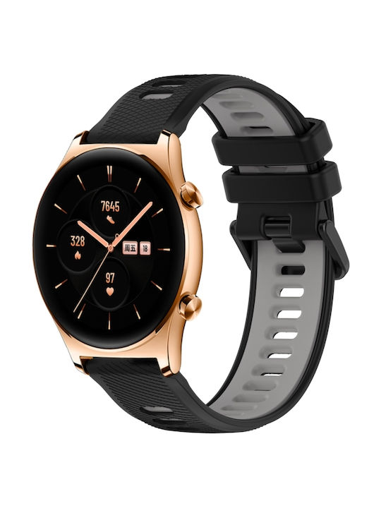 Gummi-Armband Schwarz 22mm