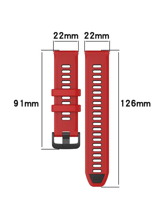 Curea de cauciuc Alb 22mm
