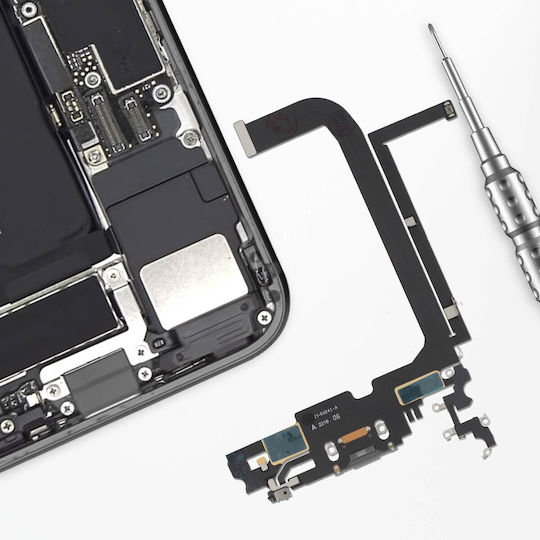 Relife Lightning-Ladeanschluss iPhone 13 Pro Max Mikrofon Grau