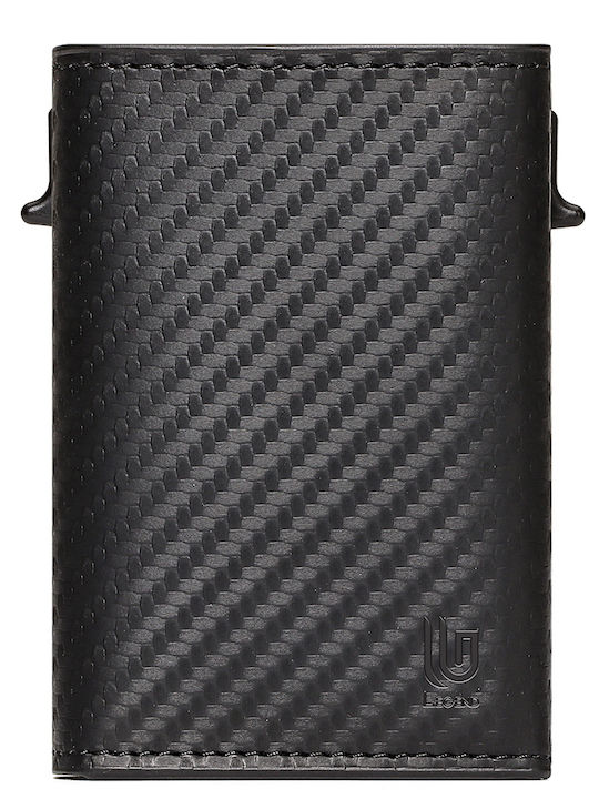 Men's Wallet Cards with RFID and Slide Mechanism Black