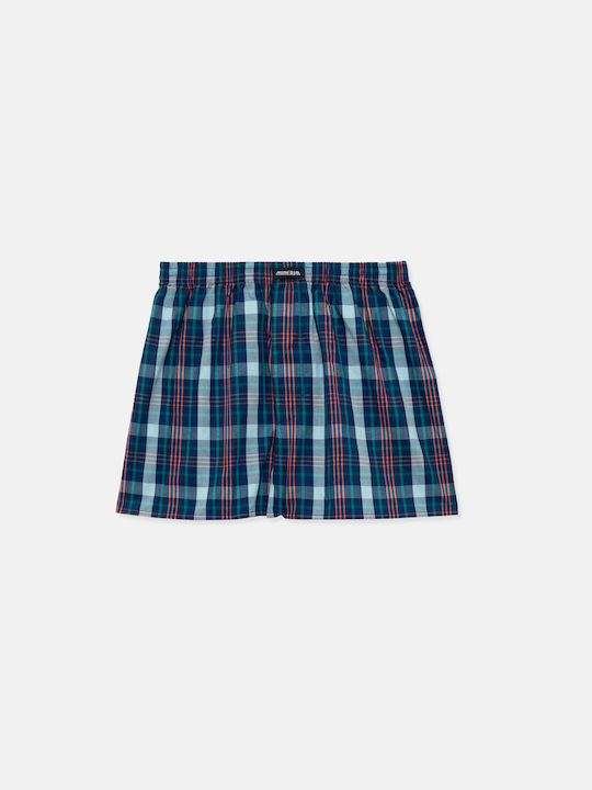 Ανδρικά Μποξεράκια Marine/turquoise Καρό 2Pack