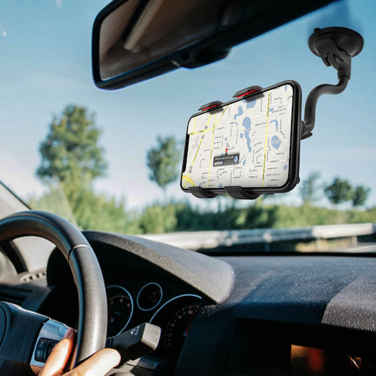 Linq Car Mount Rotatable Adjustable Suction Cup 360 ° Flexible Arm Black