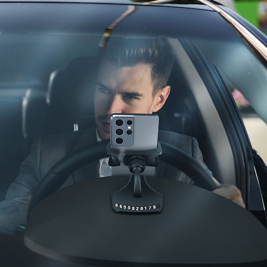Smartphone Car Holder Sun Visor Phone Number Slot Linq Black