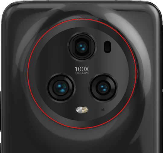 Clappio Camera Lens Honor Magic 5 Pro Compatible Part Black