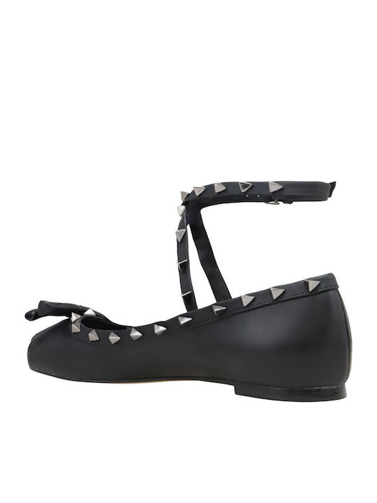 Leather Ballerinas Black