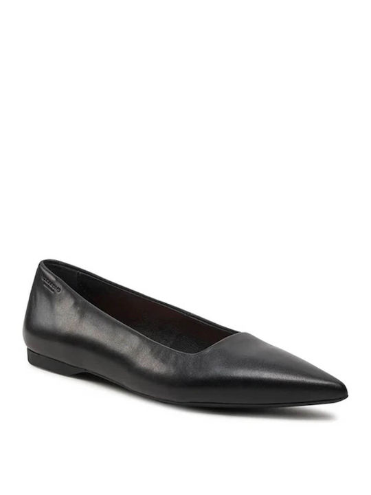 Vagabond Lederne Damen Ballerinas Spitz zulaufend in Schwarz Farbe