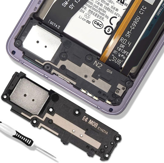 Външни високоговорители Clappio, съвместими със Samsung Galaxy S21 Fe, резервна част, черни