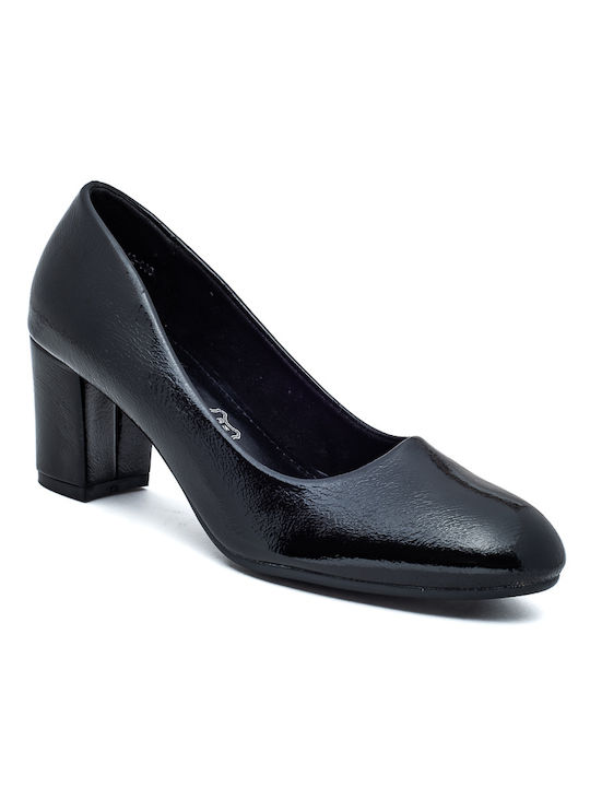 Soft & Flex Pantofi cu toc din Lăcuit Negre