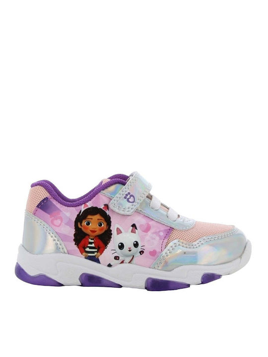 Dreamworks Kinder-Sneaker Anatomisch mit Klettverschluss & Lichtern Silber