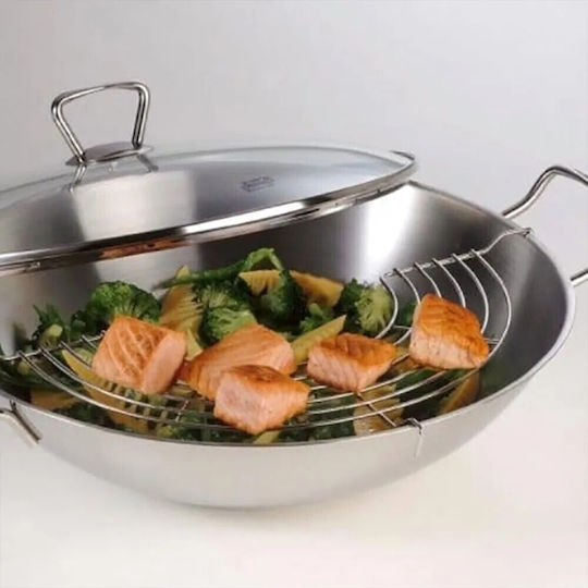 Fissler Уок С капачка от Неръждаема Стомана 36см