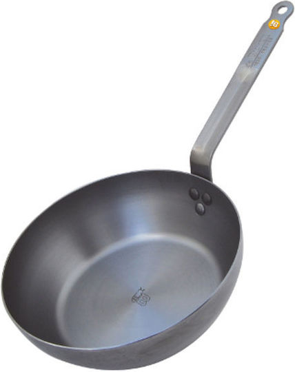 De Buyer Mineral B Country Уок от Въглеродна Стомана Dark Grey 24см
