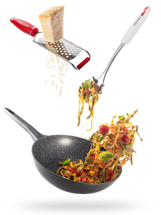 Pedrini Maori Wok din Aluminiu cu Strat de Piatră 28cm