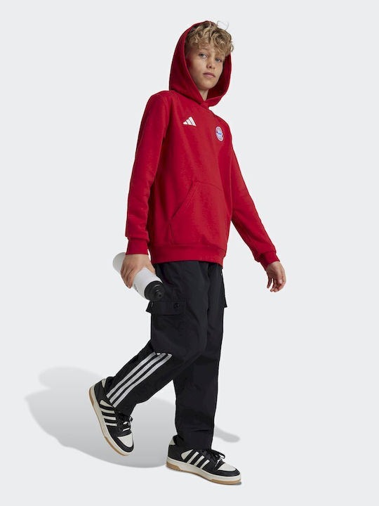 Kids Sweatshirt with Hood and Pockets Red