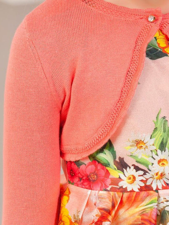 Kids Bolero Knitted coral