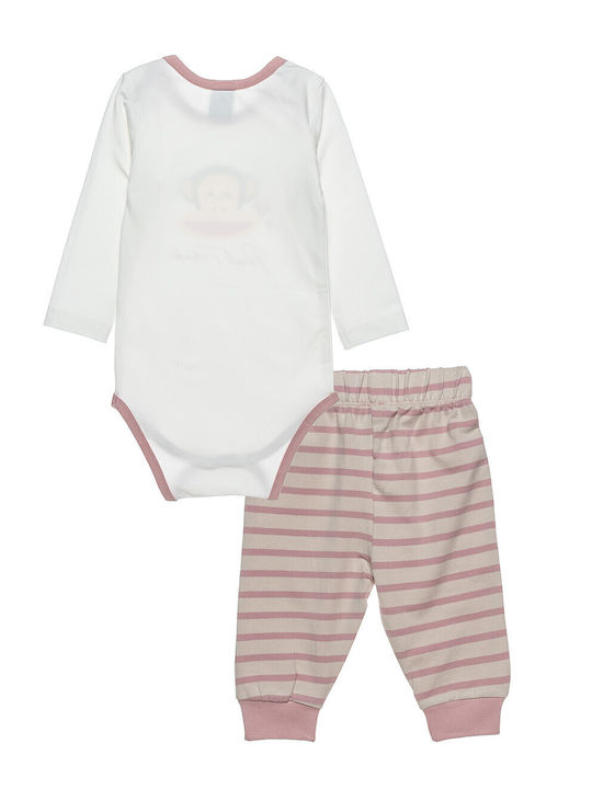 Paul Frank Set Body pentru Bebeluși cu Pantaloni Ecru 4buc