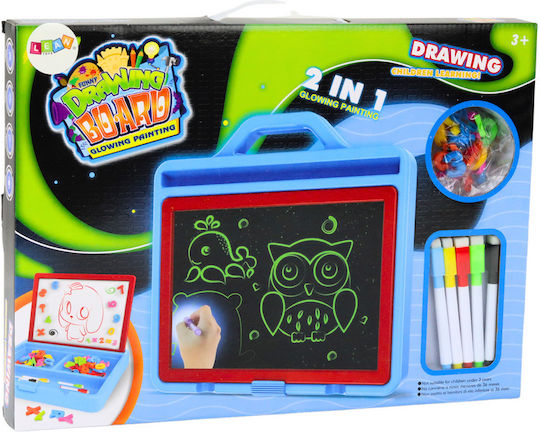 Lean Toys Drawing Board Light Kids Magnetic Board 32.5x32.5x32.5cm