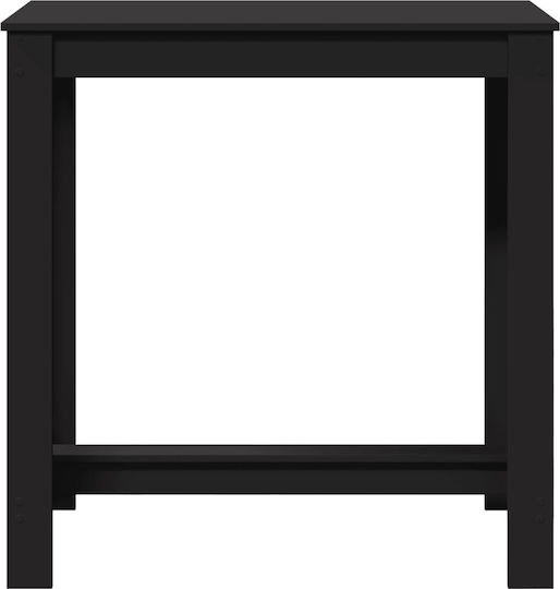 Square Wooden Black Bar Table 102x50x103.5cm