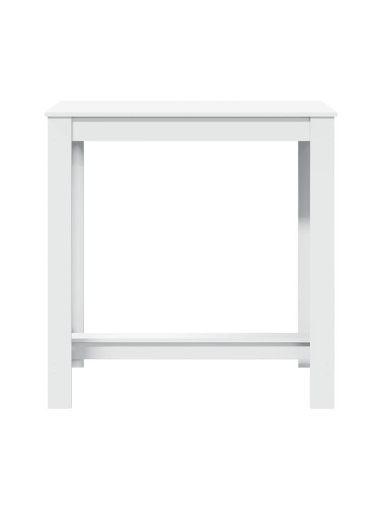 Table Bar Wooden White 102x50x103.5cm