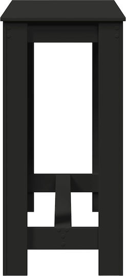 Square Wooden Black Bar Table 102x50x103.5cm