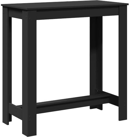 Square Wooden Black Bar Table 102x50x103.5cm
