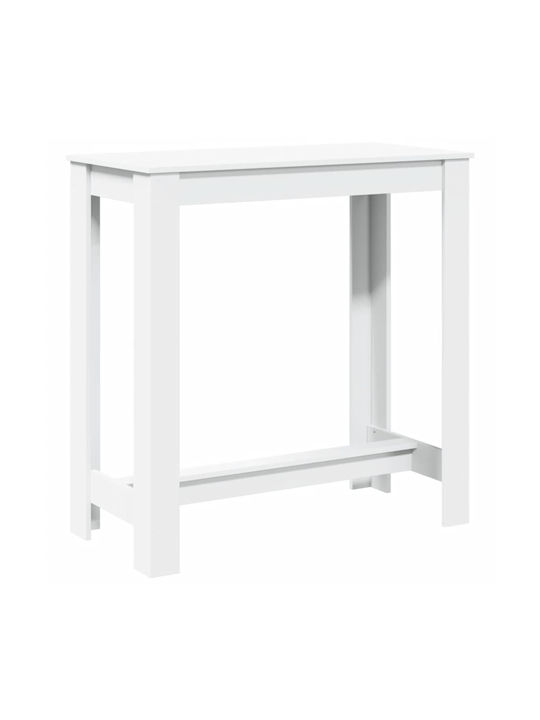 Table Bar Wooden White 102x50x103.5cm