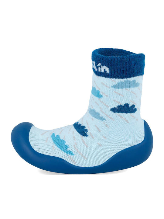 Garvalin Kinder Haussocken Blau