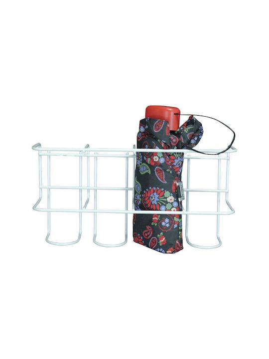Uncle George Metallic White Umbrella Rack 26.5x7x13.5cm
