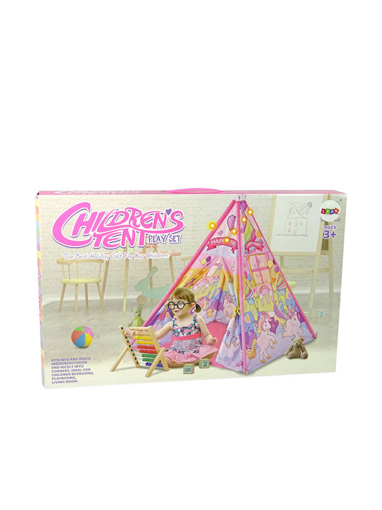 Lean Toys Παιδική Σκηνή Σπιτάκι Unicorn Ponies Ροζ για 3 χρονών και άνω