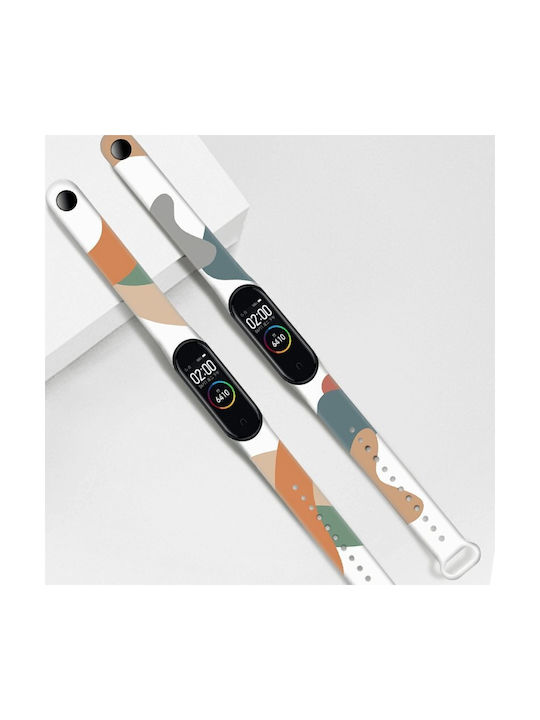 Hurtel Moro Strap Silicone with Pin Camo Black (3) (Mi Band 3/Mi Smart Band 4)