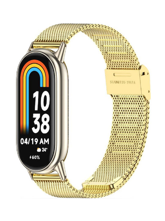 Tech-Protect Λουράκι Ανοξείδωτο Ατσάλι Χρυσό (Smart Band 8 / 8 NFC)
