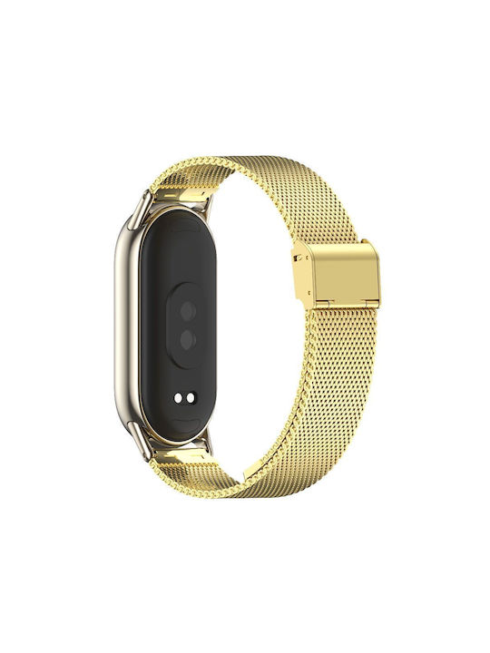 Tech-Protect MILANESEBAND Strap Stainless Steel Gold (Smart Band 8 / 8 NFC)