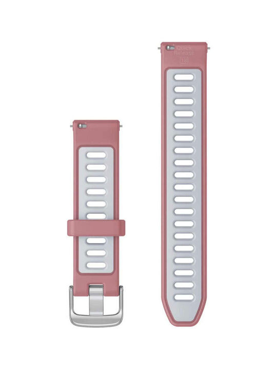 Garmin Cureu Roz/Whitestone cu Accesoriu Argintiu (18mm) Garmin Cureu Roz/Whitestone cu Accesoriu Argintiu (18mm)