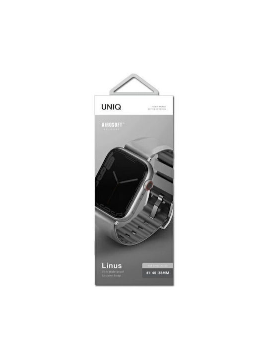 Uniq Linus Armband Silikon Gray (Apple Watch 38/40/41/42mm) UNIQ-41MM-LINUSGRY