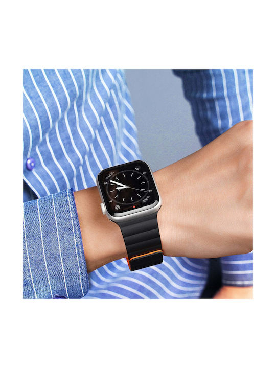 Dux Ducis Magnetic Λουράκι Σιλικόνης Black / Orange (Apple Watch 38/40/41mm)