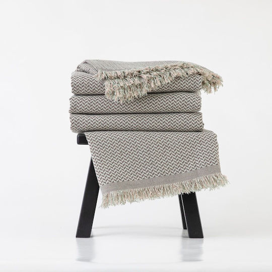 Borea Sicily Ριχτάρι Πολυθρόνας Chenille 180x180εκ. Βεραμάν
