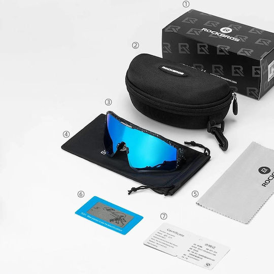 Rockbros Cycling Glasses with Black Frame & Polarized Lenses